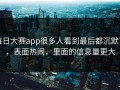 每日大赛app很多人看到最后都沉默了，表面热闹，里面的信息量更大